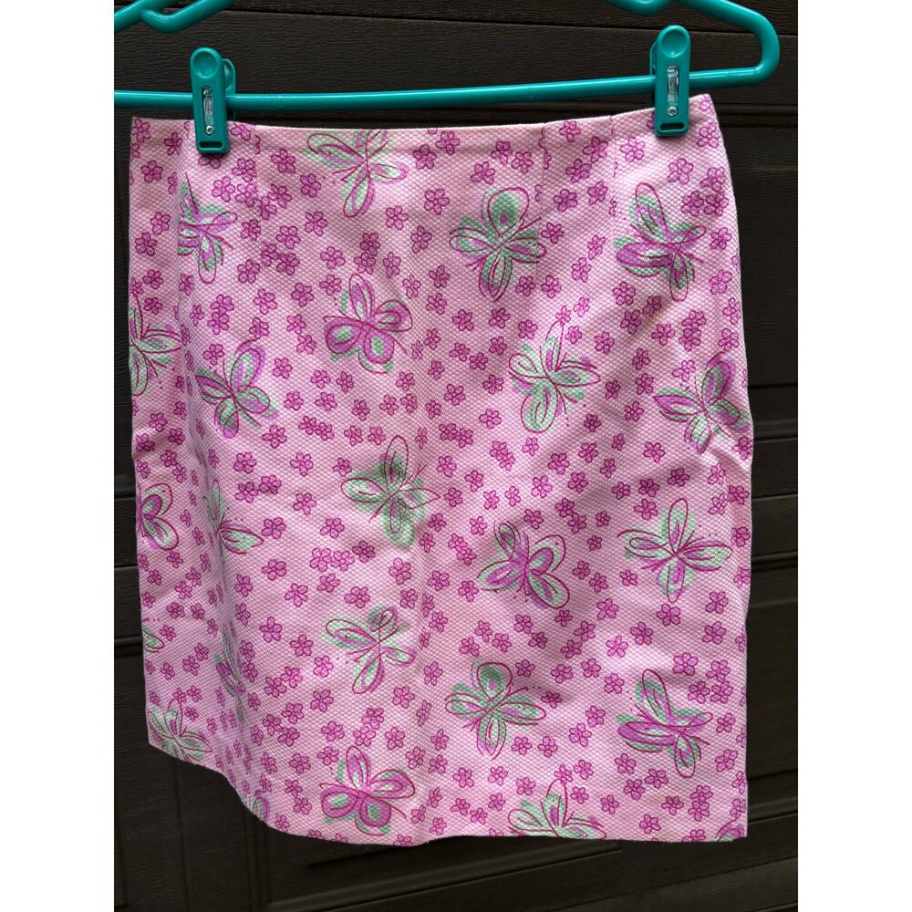 Lilly Pulitzer light pink floral skirt size 6